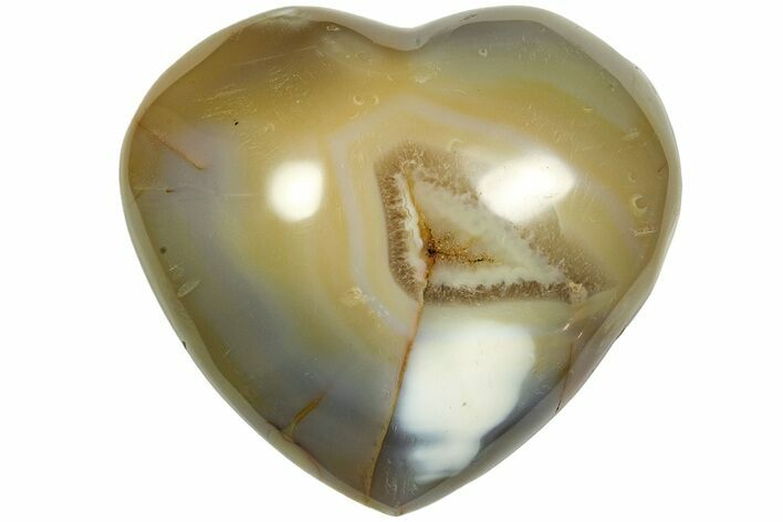 Polished Orca Agate Heart - Madagascar #210202